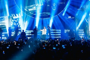 Mobileye party event lit with Robe Tetras