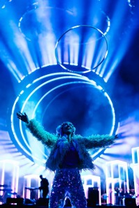 Mobileye party event lit with Robe Tetras